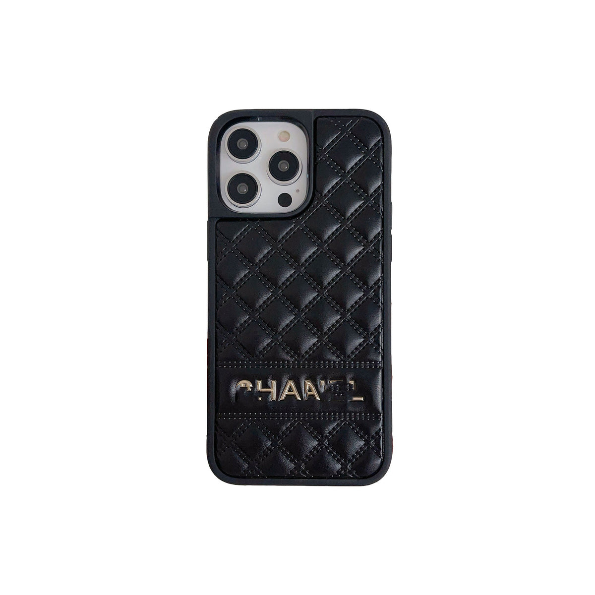Vintage Leather CC iPhone Case Black for iPhone 12