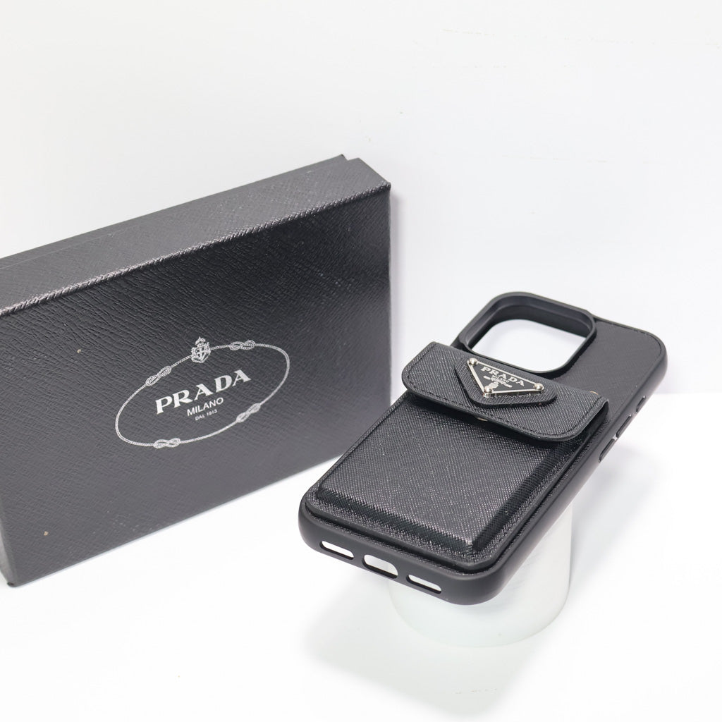 Prada Card Holder Phone Case For 12-16 Pro Max Plus for 13