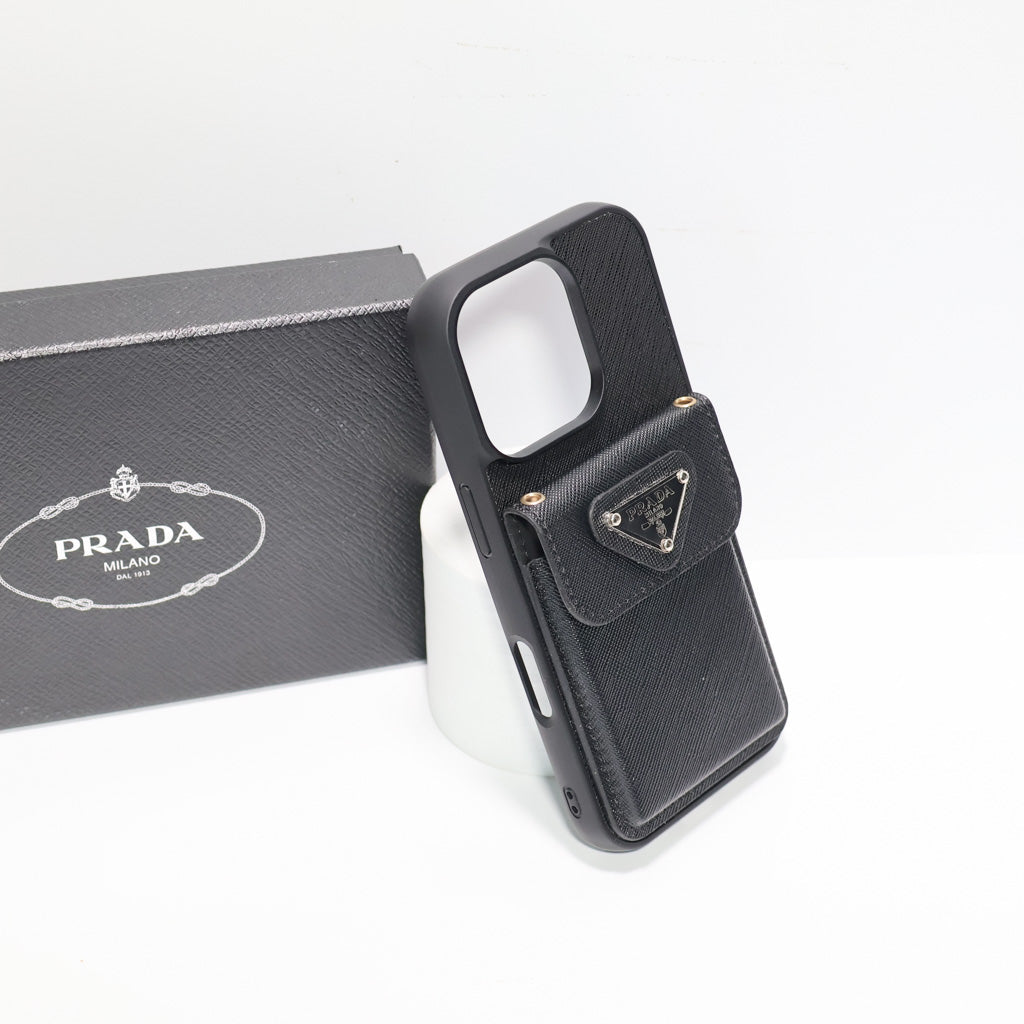 Prada Card Holder Phone Case For 12-16 Pro Max Plus for 13-pro