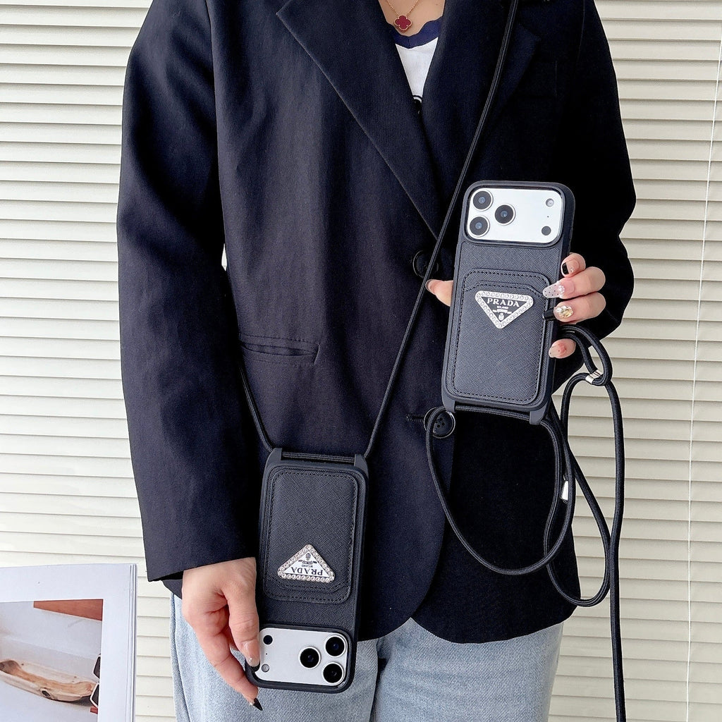 Prada Crossbody Phone Case iPhone 12-17 / Pro / Pro Max / Plus / Air for 13