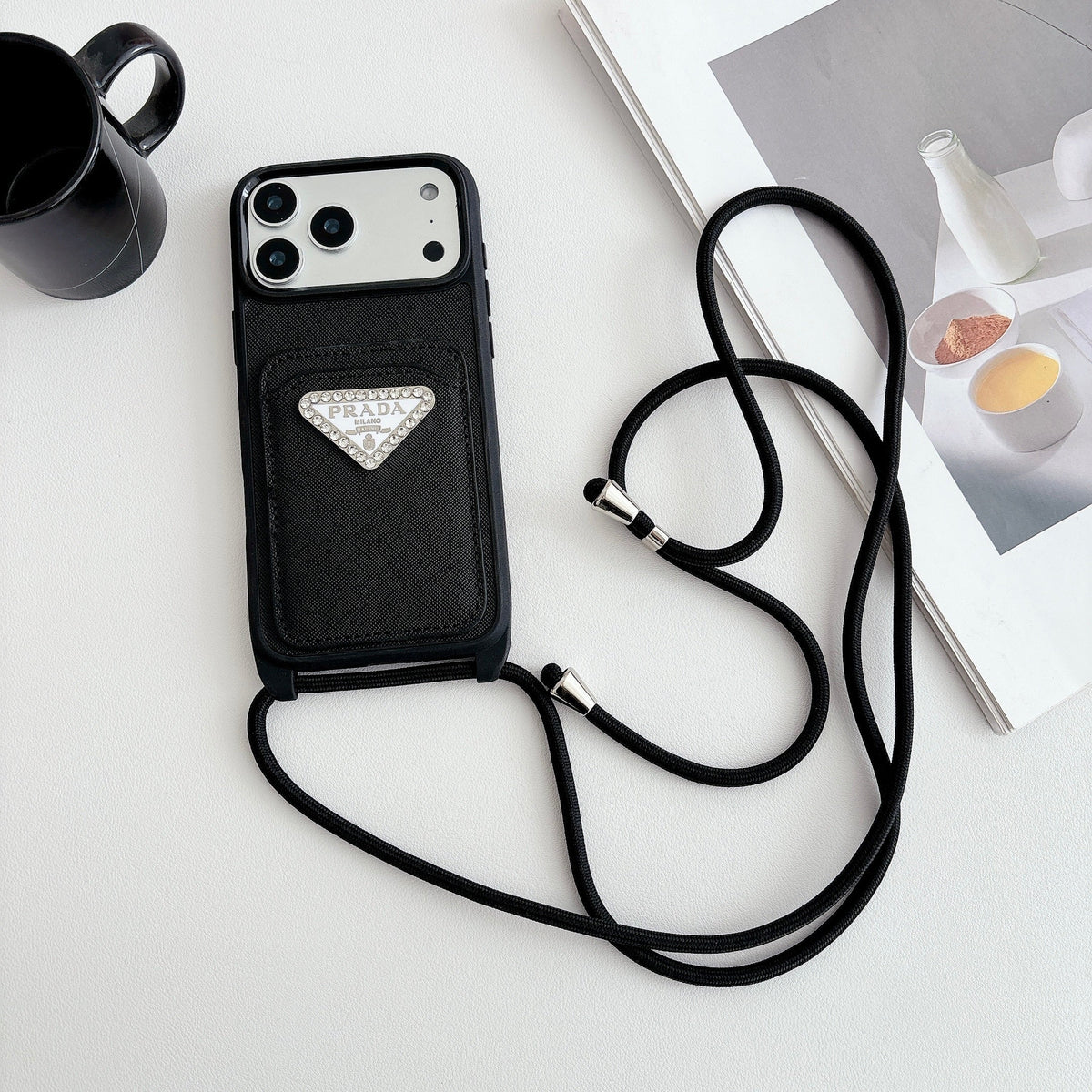 Prada Crossbody Phone Case iPhone 12-17 / Pro / Pro Max / Plus / Air for 12-pro-max