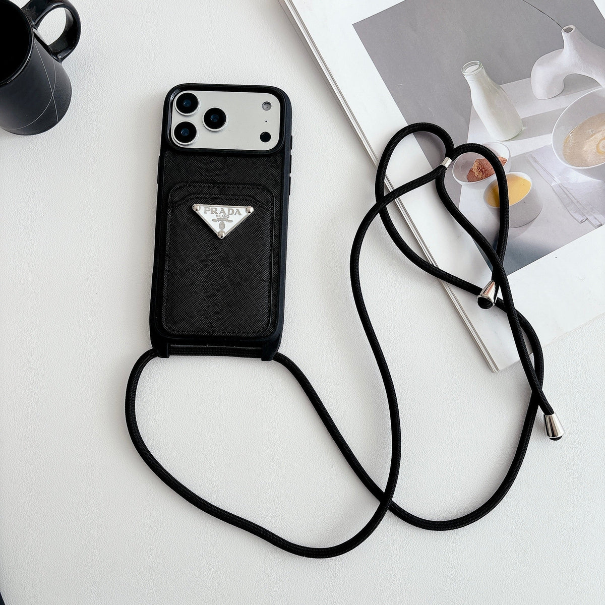 Prada Crossbody Phone Case iPhone 12-17 / Pro / Pro Max / Plus / Air for 13