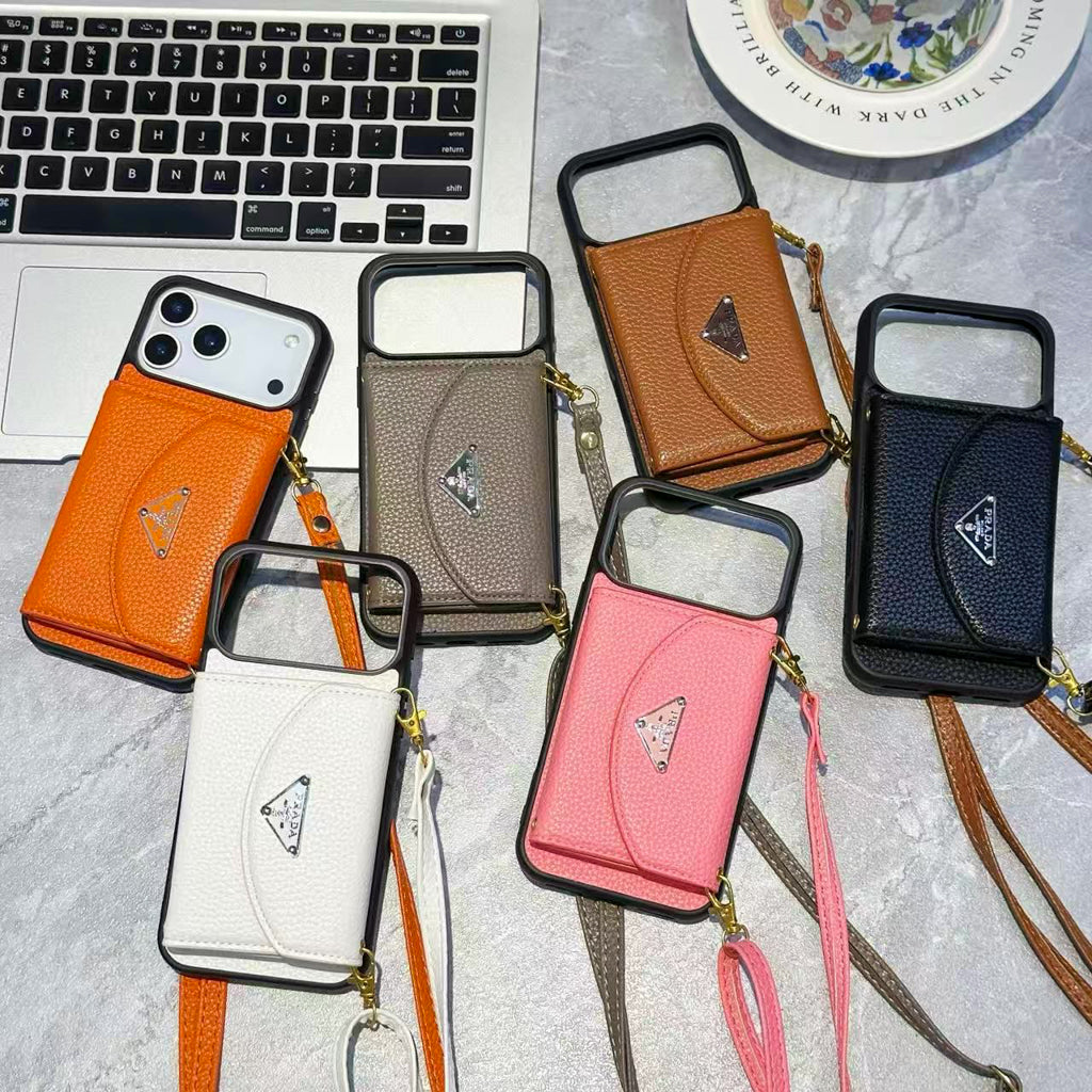 Pr Crossbody Wallet Phone Case iPhone 12-17/ Pro / Pro Max / Plus / Air