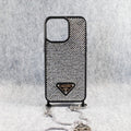 Prada Rhinestone Phone Case For I Pro Max Plus for iphone-12
