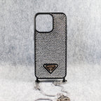 Prada Rhinestone Phone Case For I Pro Max Plus for iphone-12