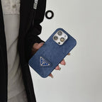 Pr iPhone Case Denim Fabric For 12-16 Pro Max Plus for 12-pro