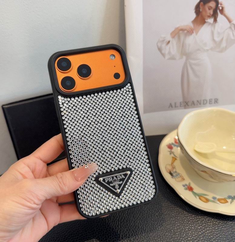 Rhinestone Prada Phone Case iPhone 13-17 / Pro / Pro Max for 12-pro