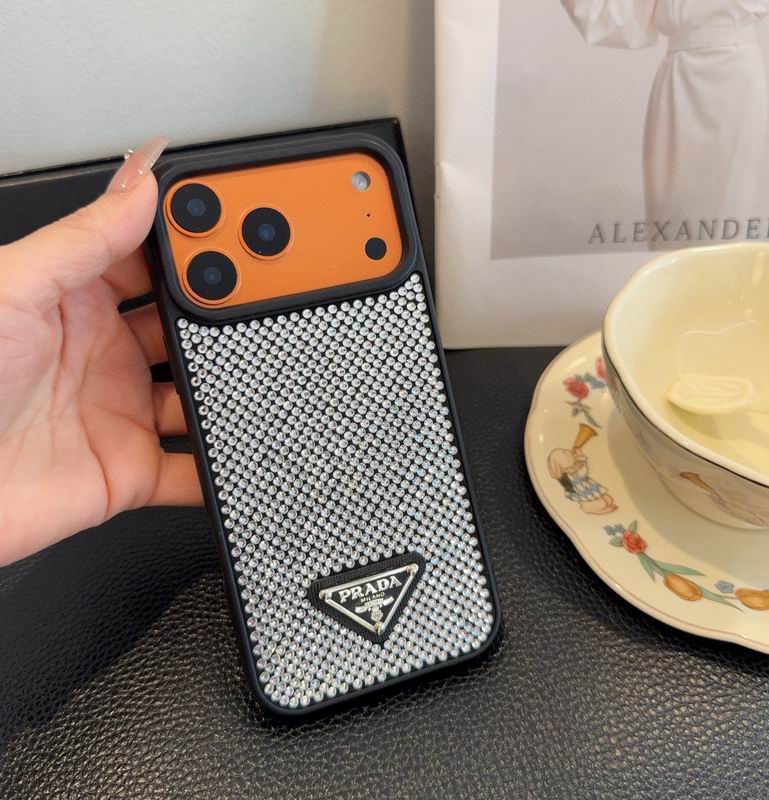 Rhinestone Prada Phone Case iPhone 13-17 / Pro / Pro Max for 14