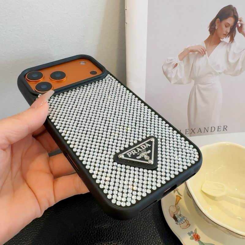 Rhinestone Prada Phone Case iPhone 13-17 / Pro / Pro Max for 14