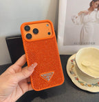 Rhinestone Prada Phone Case iPhone 13-17 / Pro / Pro Max