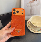 Rhinestone Prada Phone Case iPhone 13-17 / Pro / Pro Max for 14-pro