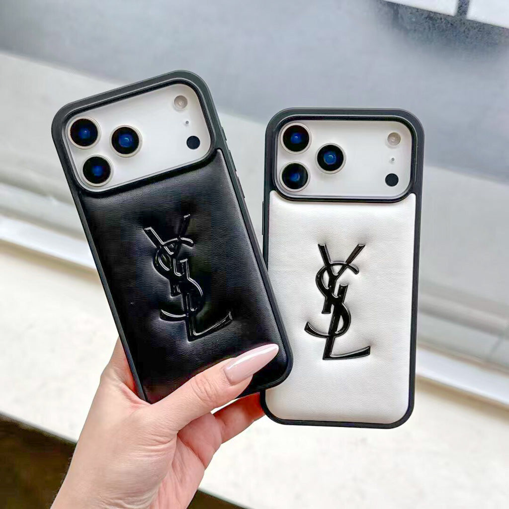 Sl iPhone Case Plain Leather For 13-17 / Pro / Pro Max