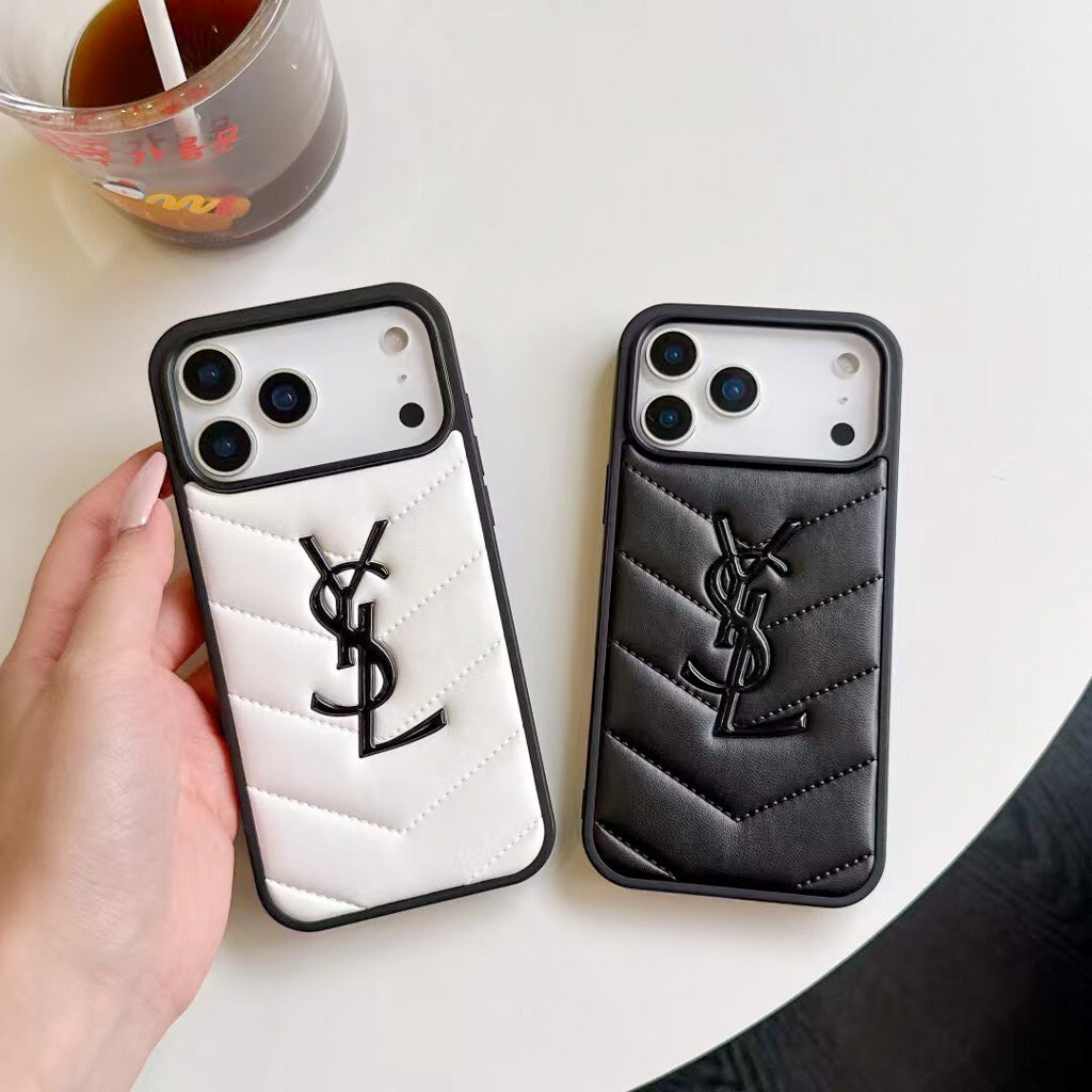 Sl iPhone Case Plain Leather For 13-17 / Pro / Pro Max