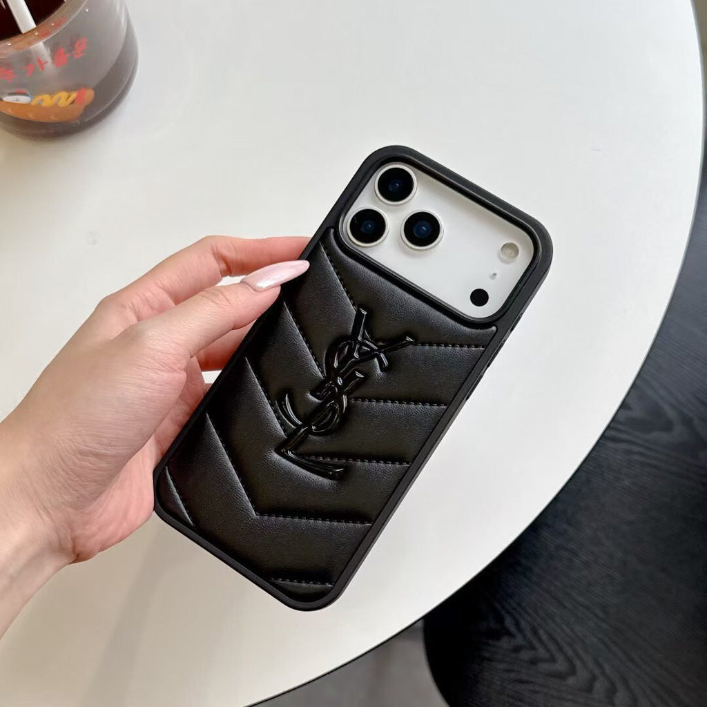 Sl iPhone Case Plain Leather For 13-17 / Pro / Pro Max for 13-pro