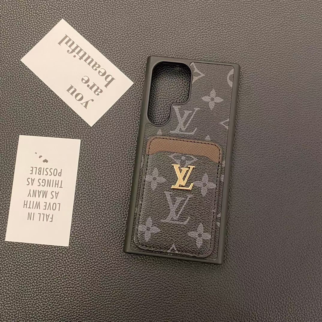 Louis Vuitton Phone Case Samsung Galaxy S22-26 Plus Ultra / Card Slot for s22-plus