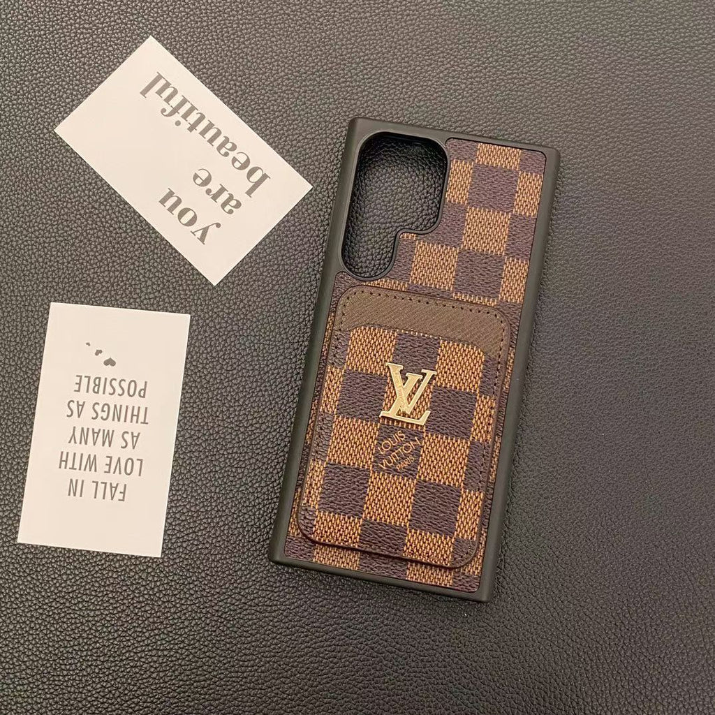 Louis Vuitton Phone Case Samsung Galaxy S22-26 Plus Ultra / Card Slot for s22-plus