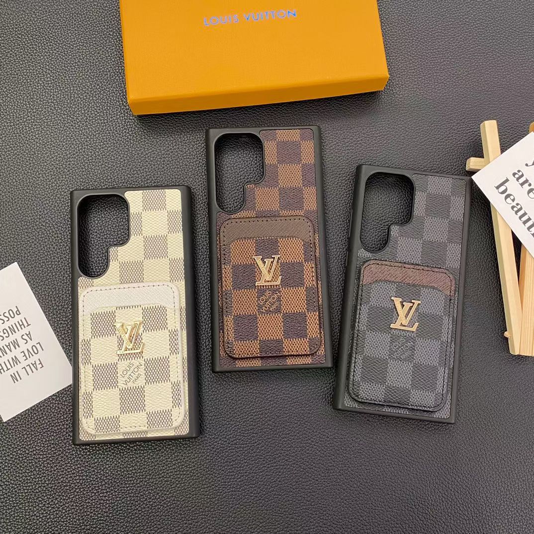 Louis Vuitton Phone Case Samsung Galaxy S22-26 Plus Ultra / Card Slot for s22-plus
