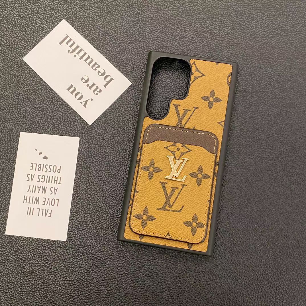 Louis Vuitton Phone Case Samsung Galaxy S22-26 Plus Ultra / Card Slot for s22-plus