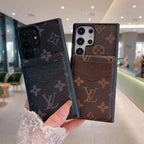 Samsung Louis Vuitton Phone Case Wallet For S22 23 24 25 26 Plus Ultra Folding Cart Slot for s22-plu