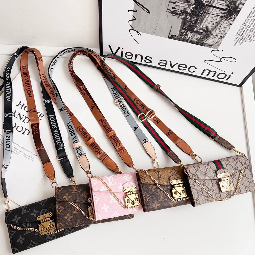 Luxury Wallet iPhone Case Card Holder For 12-16 Pro Max Plus