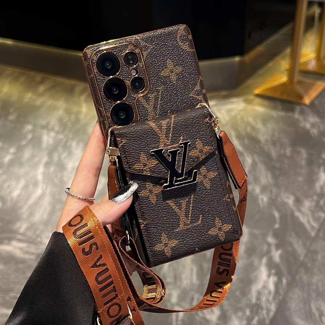 Crossbody LV Card Holder Samsung Galaxy Phone Case S22-26 Ultra Plus for s22-plus