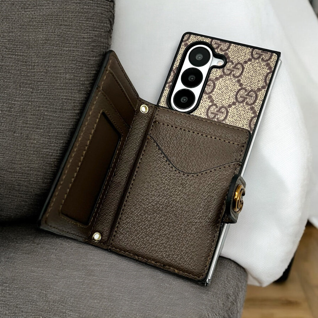 Gucci Wallet Phone Case Samsung Galaxy Z Fold 3 4 5 6 Series for z-fold-5