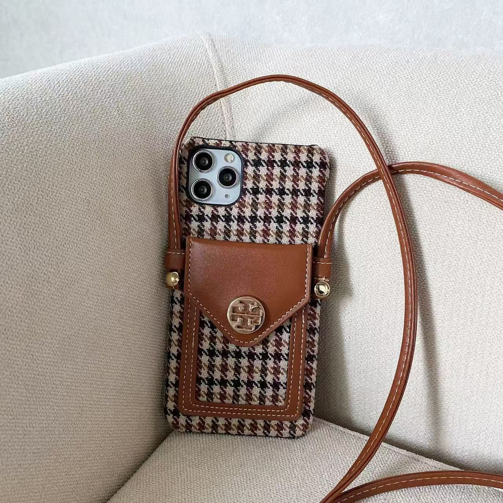 Tb Crossbody Phone Case Card Holder For iPhone Series for 12-pro