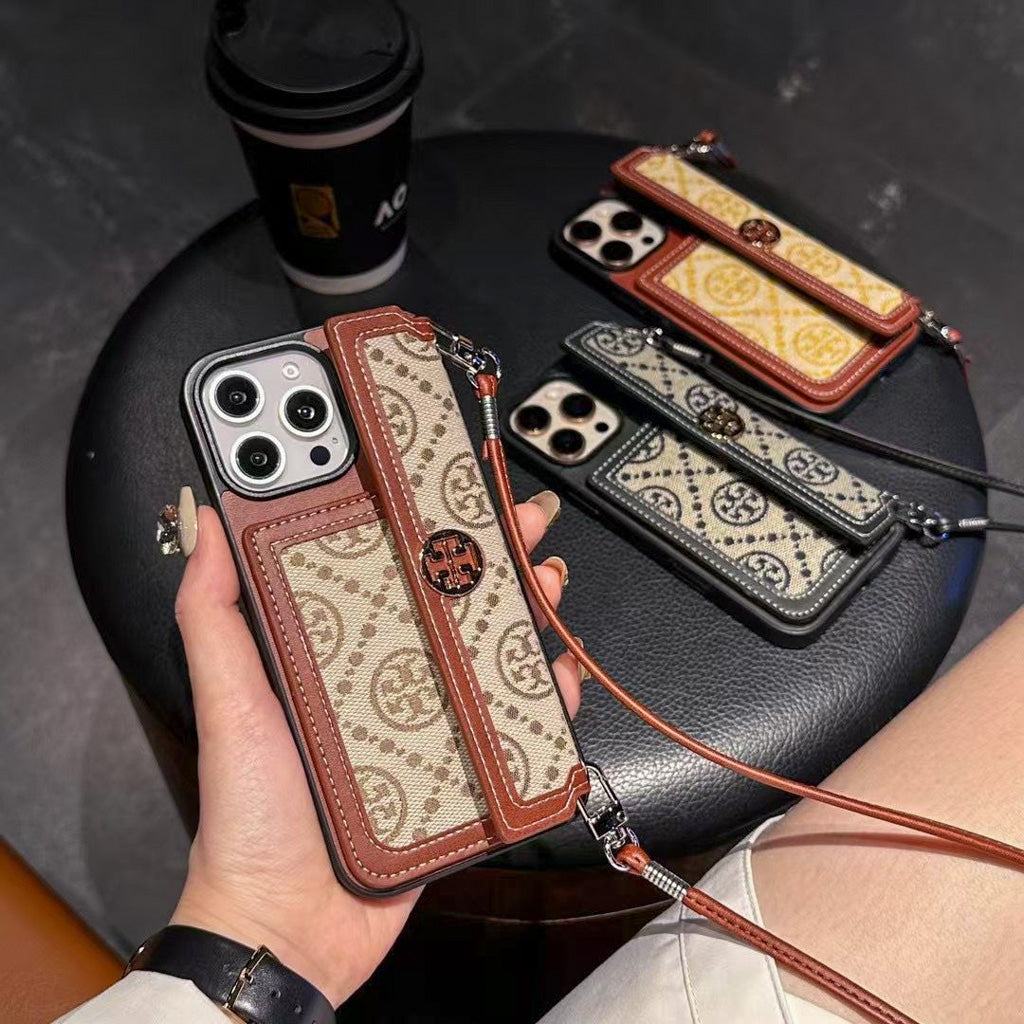 Tory Burch iPhone Wallet Case For 12-17 Pro Max Plus Air