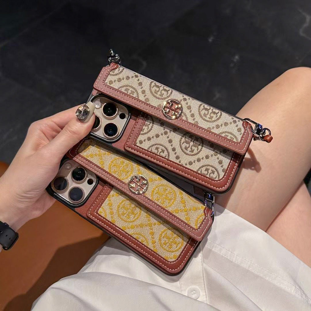 Tory Burch iPhone Wallet Case For 12-17 Pro Max Plus Air for 12-pro-max