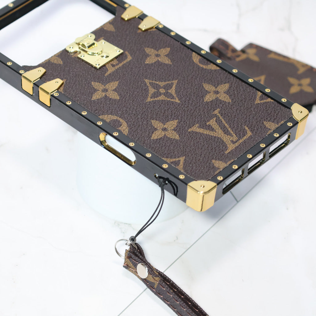 Trunk Style LV Phone Case For 12-17 / Pro / Pro Max / Plus / Air for 12-pro