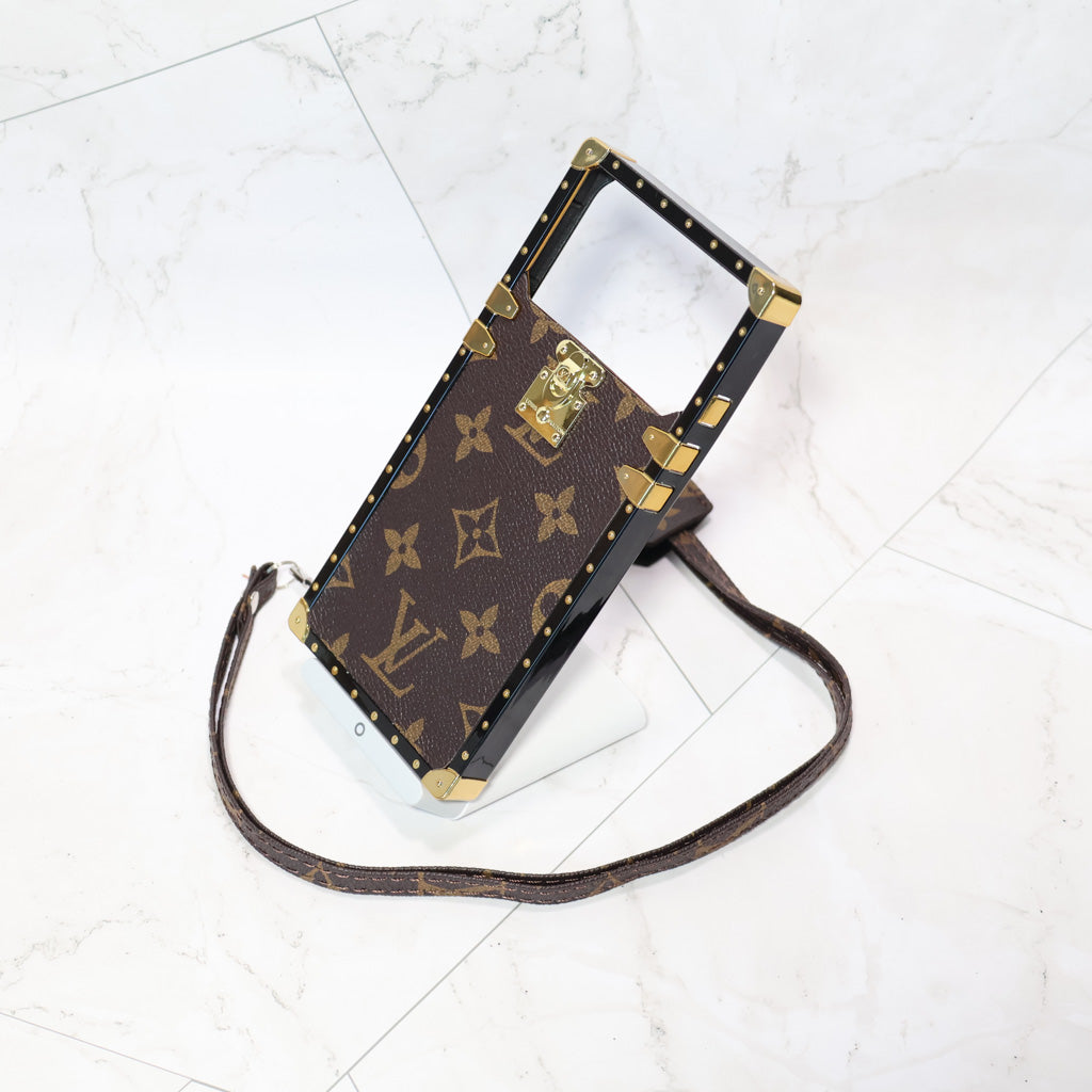 Trunk Style LV Phone Case For 12-17 / Pro / Pro Max / Plus / Air for 12-pro-max