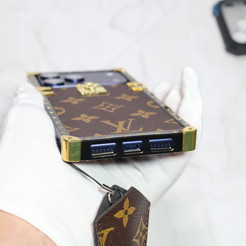 Trunk Style LV Phone Case For 12-17 / Pro / Pro Max / Plus / Air for 12-pro