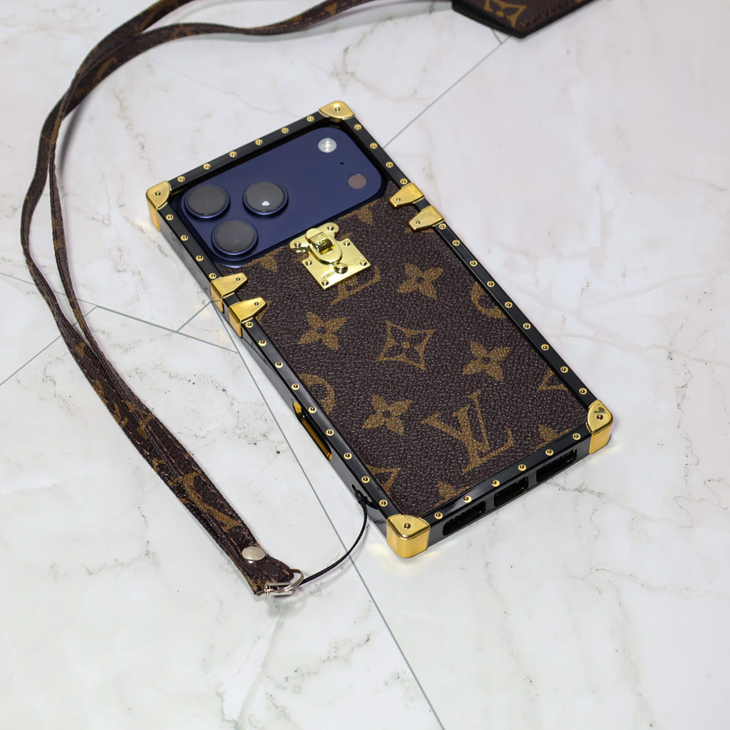 Trunk Style LV Phone Case For 12-17 / Pro / Pro Max / Plus / Air for 12-pro