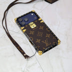 Trunk Style LV Phone Case For 12-17 / Pro / Pro Max / Plus / Air for 12-pro