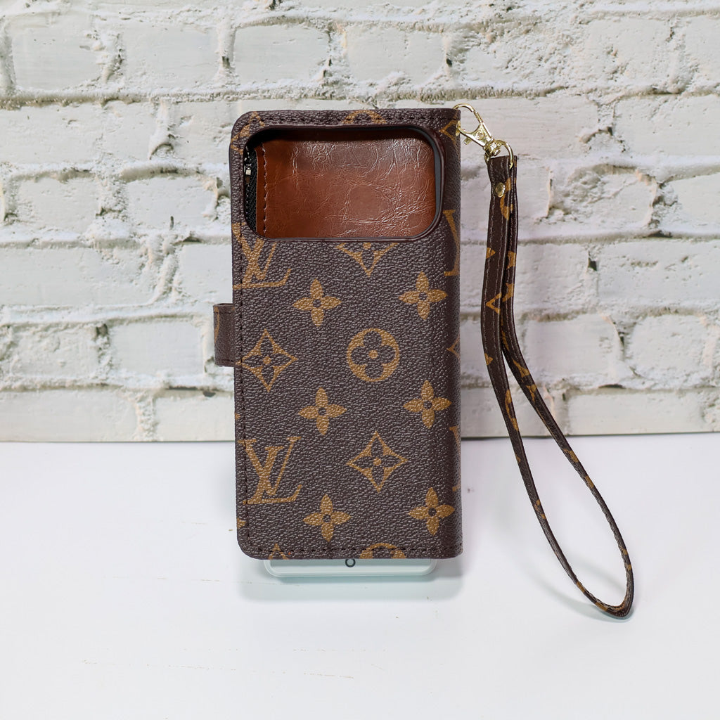 Zippered LV Wallet Phone Case For iPhone 17 Series for 17-pro