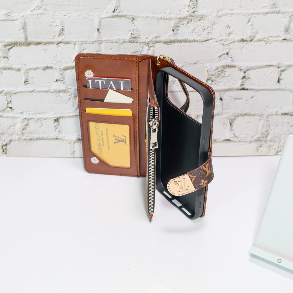 Zippered LV Wallet Phone Case For iPhone 17 Series for 17-air