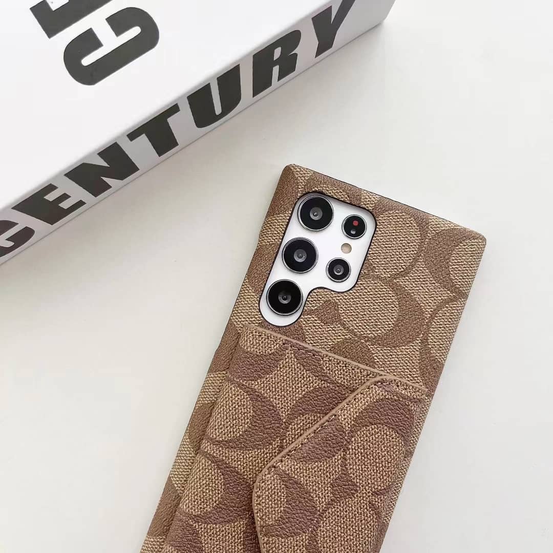 Coach Phone Case For Samsung Galaxy S21 22 23 24 25 Plus Ultra Card Slot for s21-plus