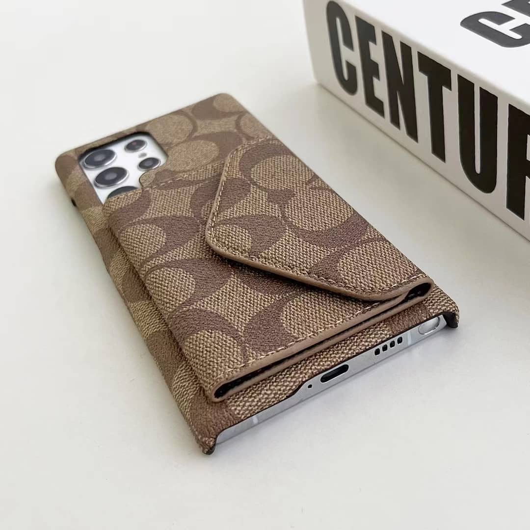Coach Phone Case For Samsung Galaxy S21 22 23 24 25 Plus Ultra Card Slot for s21-plus