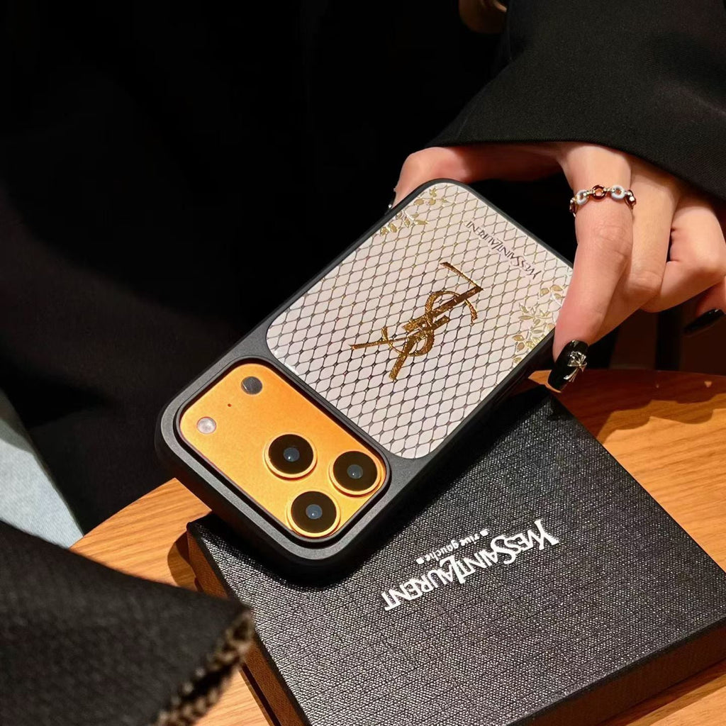 Ysl Phone Case Gilded Style For iPhone 14-17 / Pro / Pro Max for iphone-15