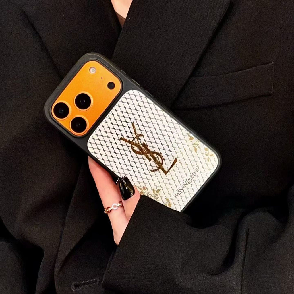 Ysl Phone Case Gilded Style For iPhone 14-17 / Pro / Pro Max for iphone-15-pro