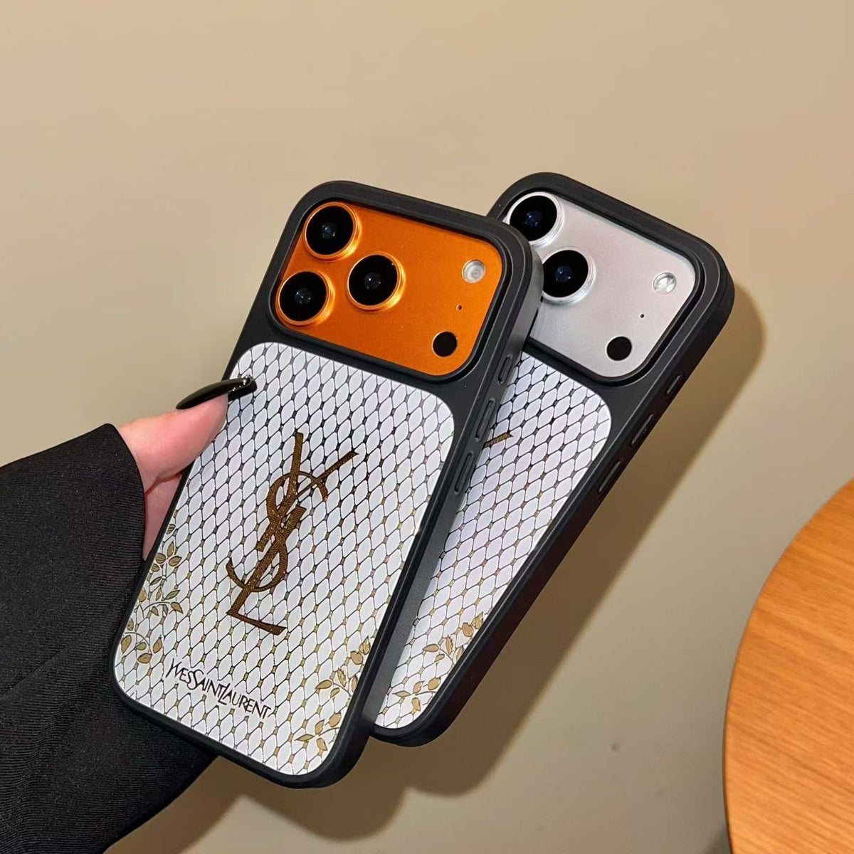 Ysl Phone Case Gilded Style For iPhone 14-17 / Pro / Pro Max for iphone-16-pro