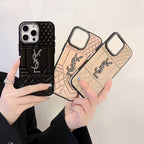 Ysl Luxury iPhone Case Rhinestone For iPhone 12-16 Pro Max for 12-pro