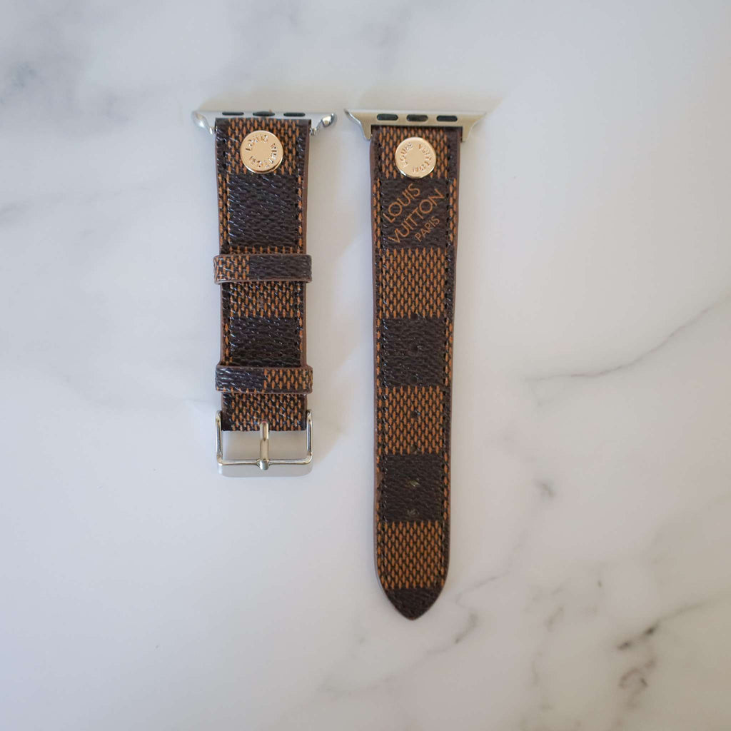 LV Band For Apple Watch Brown Checkered for 38mm