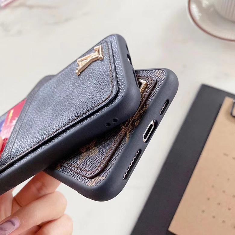 Duel Card Slot Leather Back Cover Case I Pro Max Plus for 11