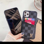 Duel Card Slot Leather Back Cover Case I Pro Max Plus for 11-pro