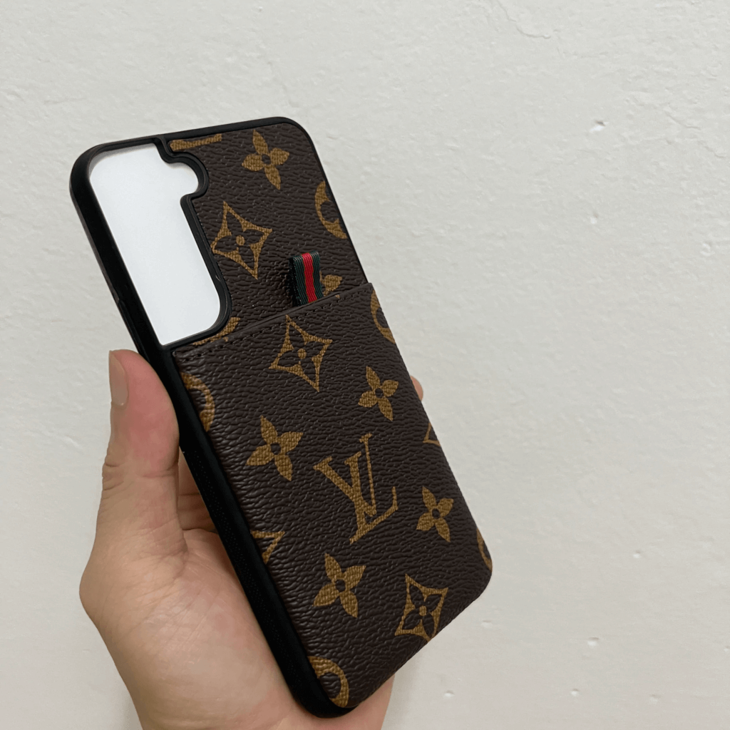 Luxury Design Samsung Galaxy Case Card Holder S 20 21 22 Plus Ultra for s21