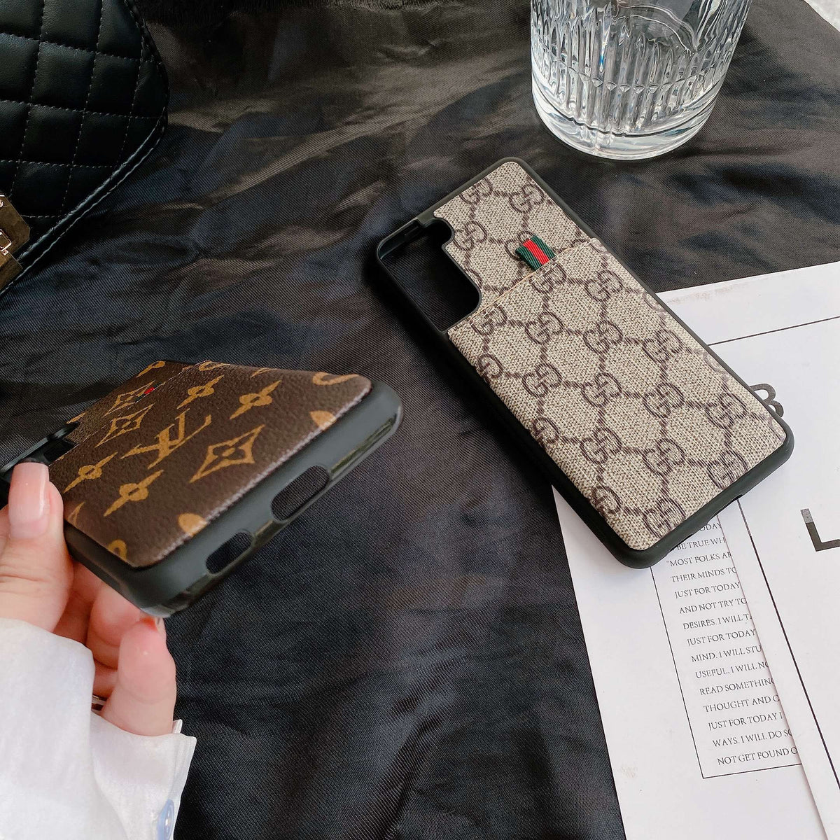 Fashion Leather Samsung Designer Phone Case For S 20 21 22 Plus Ultra for s20-plus