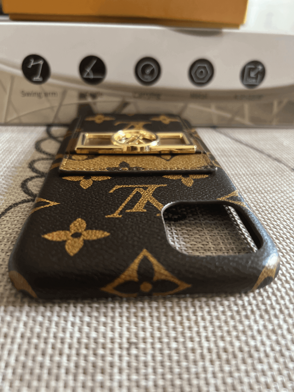 Monogram Leather Phone Case For I Pro Max for 12-pro