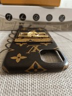 Monogram Leather Phone Case For I Pro Max for 12-pro