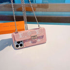 Pink Soft Canvas Crossbody Case I Pro Max for 13pro